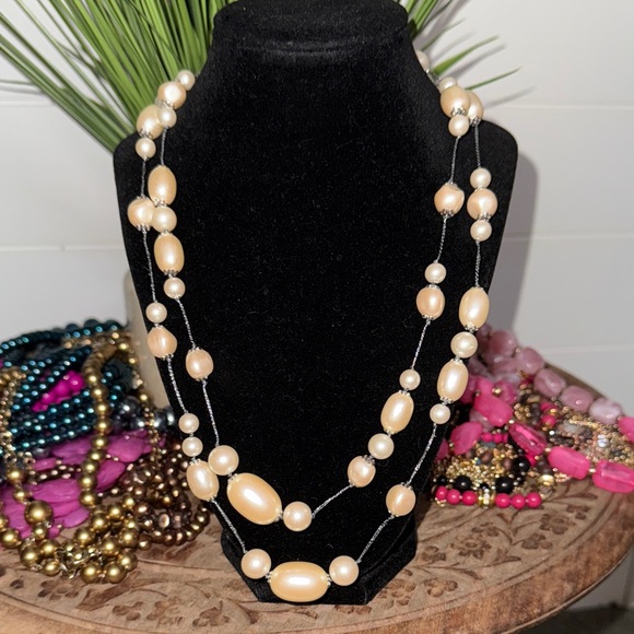 Monet Cream Pearl Necklace - Picture 1 of 7